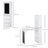 HOMCOM Wall Mounted Computer Desk, Folding Study Table with Board and Bookshelf, Multifunctional Floating Writing Desk for Home Office