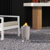 Outsunny Smokeless Fire Pit, 16 x 16 cm Stainless Steel Portable Wood Burning Firepit with Poker, Wood or Pellet Fuelled Tabletop Fire Pit for Garden Camping Bonfire Party, Silver Tone