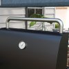 Outsunny Charcoal Barbecue Grill with Shelves, Portable BBQ Trolley Smoker with Wheels, Lid, Thermometer, Chimney for Outdoor Garden Party Cooking, Black