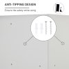 HOMCOM Kids Bookcase, 3 Tier Toy Organiser Storage Unit BookShelf with 3 Non-woven Fabric Drawers, Anti-tip Device, for Bedroom, Children