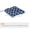 Outsunny Chair Cushions Seat Pads, Set of 2, Indoor Outdoor Seat Cushions with Ties and Tufted Design for Garden Dining Chairs, Blue