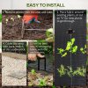 Outsunny 2m x 100m Heavy Duty Weed Control Membrane, Weed Membrane for Landscaping Driveway Gravel Artificial Grass Lawn Underlay, Black
