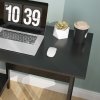 HOMCOM Compact Computer Desk with Storage Shelves, Study Table with Bookshelf, PC Table Workstation for Home Office, Study, Easy Assembly