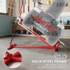 HOMCOM Folding Ride On Lawn Mower Jack Lift, 400 kg Adjustable Steel Lifting Device, Telescopic Maintenance Jack Lifter for Lawnmowers, ATVs, Red