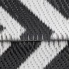 Outsunny Outdoor Rug Reversible Mat Plastic Straw Rug Portable RV Camping Mat for Garden Deck Picnic Indoor, 121 x 182 cm (4 x 6 ft), Black & White
