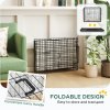 PawHut Dog Crate, Folding Metal Dog Cage with Two Doors, Tray, Soft Cushion, for Small Dogs, 76 x 53 x 60 cm, Black