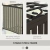 Outsunny 1.2M Metal Garden Bridge with Safety Railings, Arc Footbridge with Vine Pattern, Classic Retro Small Decorative Pond Bridge for Creeks Streams Borders, Black
