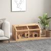 PawHut Wooden Hamster Cage, Gerbil Cage for Syrian Hamster with Exercise Play House, Openable Top 85 x 45 x 44cm - Nature
