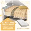 ZONEKIZ Toddler Bed Frame, Kids Bedroom Furniture, for Ages 3-6 Years, 143 x 74 x 75cm - White