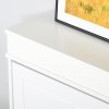 HOMCOM Shoe Cabinet with 4 Flip Drawers Wood Tipping Bucket Narrow Storage Cupboard with Adjustable Shelf Hall Organizer for Entrance Foyer White