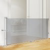 PawHut Retractable Stair Gate for Dogs, Extra Wide Dog Gate Extends Up to 180 cm Wide, 86.5 cm Tall, for Doorways, Stairways, Hallways, Indoor and Outdoor, Grey