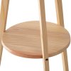 HOMCOM Tripod Floor Lamp, Freestanding Bedside Light Reading Light with Storage Shelf and Linen Shade for Living Room Bedroom, 154cm, Cream