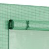 Outsunny Tomato Greenhouse Walk-in Garden Greenhouse with Pent Roof, Roll-up Door, Mesh Window for Plants Flowers Herbs Grow, 200 x 76 x 168 cm, Green