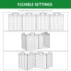Outsunny Garden Decorative Fence 4 Panels 44in x 12ft Metal Wire Landscape Border Edging