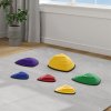 AIYAPLAY Stepping Stones for Kids, 6 Pieces Balance Stones with Non-Slip Wrapping Strips, Outdoor Indoor Stackable Sensory Toys Obstacle Course for Balance and Motor Skills