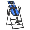 HOMCOM Foldable Gravity Inversion Table, Back Therapy Fitness Bench w/ Soft Ankle Cushions, for Home, Office, Gym - Black