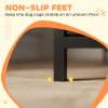 PawHut Dog Crate Furniture, Dog Cage Side End Table Indoor with Anti-Chew Resistant Mesh, Anti-Escape Door, for Medium Dogs, 80 x 55 x 72 cm, Walnut Brown