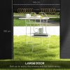 Outsunny Gazebo Side Panels with Windows and Doors, for 3x3(m) or 3x6m Pop Up Gazebo, 2 Pack Sides Replacement, Black