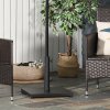 Outsunny ??35/38/48MM 18KG Steel Square Parasol Stand Base w/ Adjustable Knob Umbrella Stand Garden Patio Outdoor Home, Black