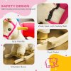 AIYAPLAY Rocking Horse, Unicorn Rocking Horse with Realistic Sounds, Safety Belt, Wooden Base, Plush Ride on Unicorn, for Ages 18-36 Months, Cream White