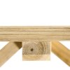 Outsunny Garden Rustic Wooden Bench Wheel-Shaped Legs Slatted Seat Stable Reinforced Structure Outdoor Patio Garden 2-Person Bench Seat - Natural Wood Effect