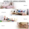 HOMCOM Kids Bookcase, 3 Tier Toy Organiser Storage Unit BookShelf with 3 Non-woven Fabric Drawers, Anti-tip Device, for Bedroom, Children
