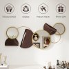 HOMCOM Metal Wall Art, Modern Decorative Mirror Decor, Hanging Home Wall Decoration for Living Room Bedroom Dining Room, Gold Tone