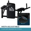HOMCOM Wall Mounted Dip Station Knee Leg Raise Chin Up Pull Up Rack Home Gym Fitness Exercise Workout Bars New
