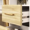 HOMCOM Dressing Table with Mirror, Vanity Table with Adjustable LED Lights, Makeup Desk with 5 Drawers and 5 Shelves, White