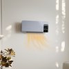 HOMCOM Electric Heater, 2000W Wall Mounted Ceramic Space Heater with Remote Control, 2 Modes, Timer, Oscillation, Overheat Protection for Home, Grey
