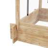 Outsunny Outdoor Raised Garden Bed with Cold Frame Greenhouse and Openable Top, Wooden Elevated Planter Box for Vegetables, Flowers and Herbs, 98x98x63.5cm