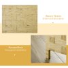 HOMCOM 4-Panel Room Dividers, Wave Fibre Freestanding Folding Privacy Screen Panels, Partition Wall Divider for Indoor Bedroom Office, 170?cm, Brown
