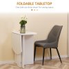 HOMCOM Foldable Dining Table, Modern Drop Leaf Table for Kitchen, Dining Room and Living Room