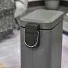 HOMCOM 5L Rectangular Compact Bin Steel Body Removable Bucket Quiet-Close Lid w/ Pedal Lid Rubbish Trash Can Home Office Bedroom Bathroom Living Room Garbage Tidy Clean 