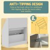 AIYAPLAY Kids Bookshelf, Bookcase Toy Storage Organizer with 3 Tier Shelves, Drawer, for Bedroom, Nursery, Playroom, Classroom, White