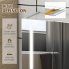 kleankin LED Lighted Bathroom Mirror Cabinet, Wall Mounted Bathroom Storage Cupboard with USB Charge, Adjustable Shelf, 90W x 15D x 70Hcm, High Gloss White