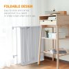 PawHut 2 in 1 Multifunctional Dog Pen, Safety Pet Gate, 6 Panels Dog Playpen with Double-Locking Door, Foldable Dog Barrier for Medium Dogs, 90Hcm - White