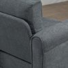 HOMCOM Armchair, Upholstered Accent Chair, Occasional Fireside Chair with Back Pillow and Rubber Wood Legs, Single Sofa for Living Room, Reading Room