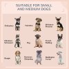 PawHut Rattan Dog House, Extendable Outdoor Wicker Dog Bed w/ Water-Resistant Roof, Removable Cushion, for Small and Medium Dogs - Grey