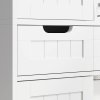 HOMCOM Tall Bathroom Cabinet, Freestanding Storage Cupboard, Bathroom Storage Cabinet with Drawer, Adjustable Shelf and Doors, 60 x 30 x 160 cm, White