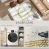 HOMCOM Modern Area Rug, Machine Washable Rug, Allergy-Friendly Floor Carpet for Living Room, Bedroom, Dining Room, Home Office, 170 x 120 cm, Cream White