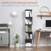 HOMCOM Modern 5-Tier Bookshelf, Freestanding Bookcase Storage Shelving for Living Room Home Office Study