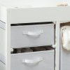 AIYAPLAY Baby Changing Table with 4 Drawers, Nursery Diaper Baby Changing Unit for 0-12 Months (max. 11kg), with Mat, Infant Care Station for Bedroom Nursery, White