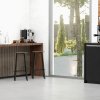 HOMCOM Bar Stools, Set of 2 Kitchen Breakfast Stools with Sturdy Steel Frame, Industrial Tall Bar Chairs, 65cm High Seat, Rustic Brown