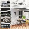 Outsunny 2.5m x 2m Retractable Awning, DIY Garden Awning Canopy, Anti-UV Sun Shade Shelter with Aluminium Frame and Crank Handle, Black