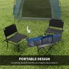 Outsunny Instant Pop Up Camping Tent, 4 Man Dome Tent with 4 Doors, Sewn-in Groundsheet, Carry Bag and Top Hook for Fishing Hiking Festival, Grey
