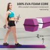 SPORTNOW 7.7ft Folding Gymnastics Beam, Floor Balance Beam for Kids with Anti-Slip Base, Gymnastics Equipment for Home Gym, Training Exercise, Blue and Pink
