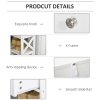HOMCOM Console Table Side Desk w/ Shelves Drawers Open Top X Support Frame Living Room Hallway Home Office Furniture