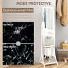 HOMCOM Full Length Mirror with LED Lights, Dimmable Free Standing Full Body Mirror with 3 Temperature Colours, Adjustable Angle and Storage Shelf for Bedroom, Living Room, Hallway, White