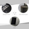 HOMCOM Wall Mounted Letter Box, Weatherproof Post Box for Outside, Modern Mailbox with 2 Keys and Viewing Windows, Easy to Install, 36.5x11.5x29cm, Black